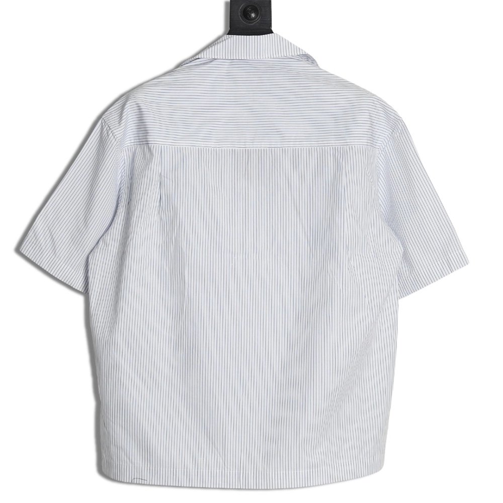 Prada Red Stripe Triangle Half Zip Short Sleeve POLO Shirt,Prada