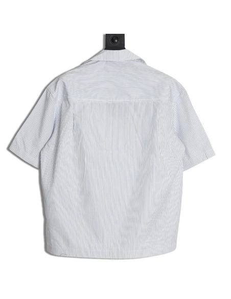 Prada Red Stripe Triangle Half Zip Short Sleeve POLO Shirt,Prada