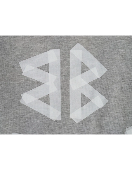 Balenciaga Grey Masking Tape Short Sleeve T-Shirt,Balenciaga
