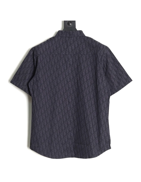 Dior all over print jacquard denim short sleeve shirt tsk1,Dior