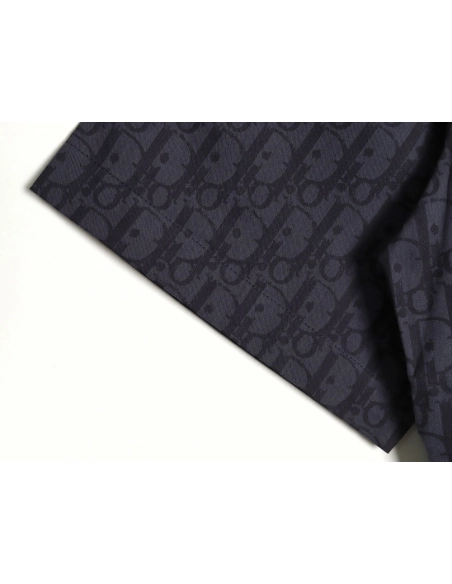 Dior all over print jacquard denim short sleeve shirt tsk1,Dior