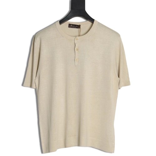 Loro Piana Henley Collar Short Sleeve T-Shirt,Loro Piana