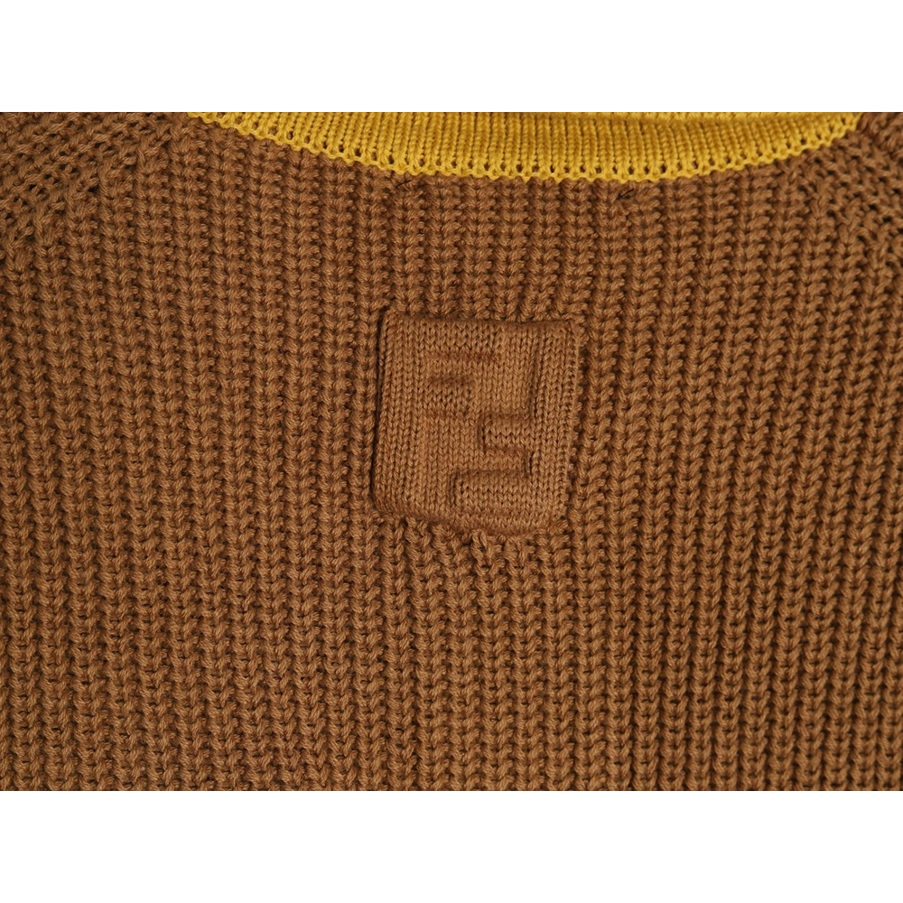 Fendi Badge Striped Jersey Short Sleeve Polo Shirt,Fendi