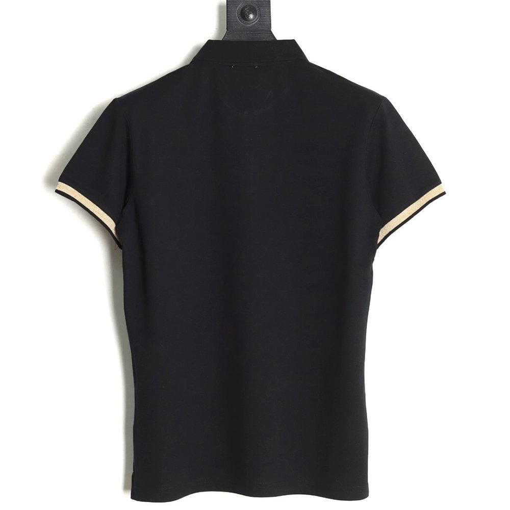 Dior CD gold embroidered letters Polo short sleeve TSK1,Dior