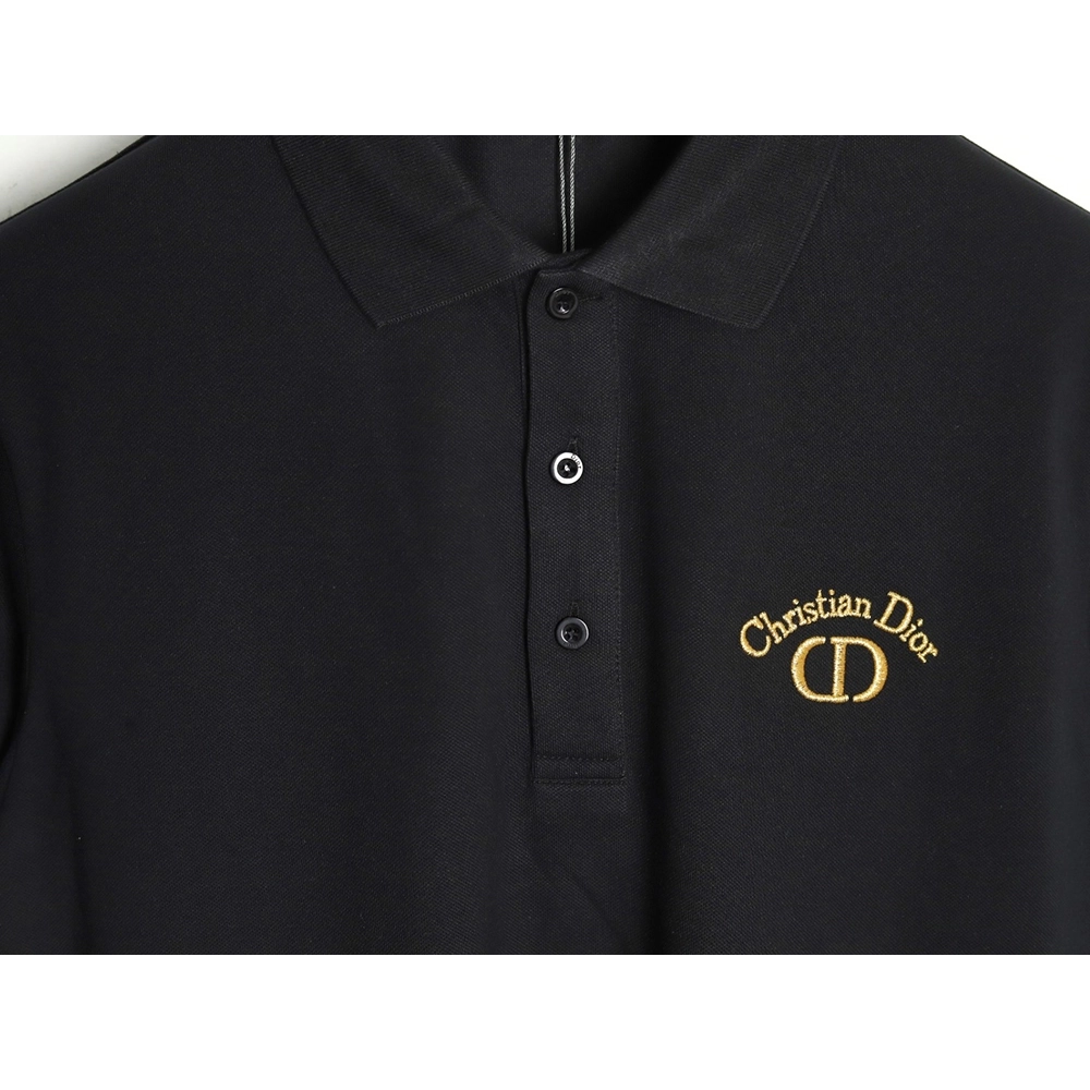 Dior CD gold embroidered letters Polo short sleeve TSK1,Dior
