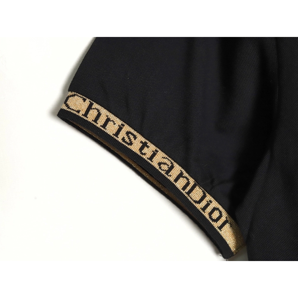 Dior CD gold embroidered letters Polo short sleeve TSK1,Dior