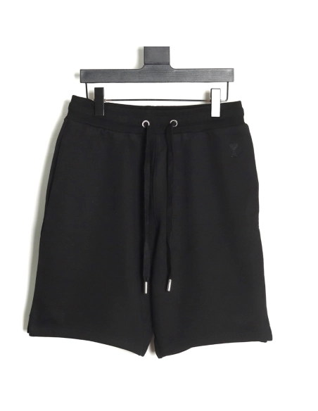 Ami Paris Heart Embroidered Shorts TSK1,Ami