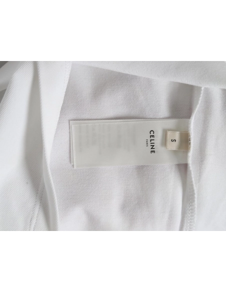 Celine classic embroidered small logo Polo short sleeve,Celine