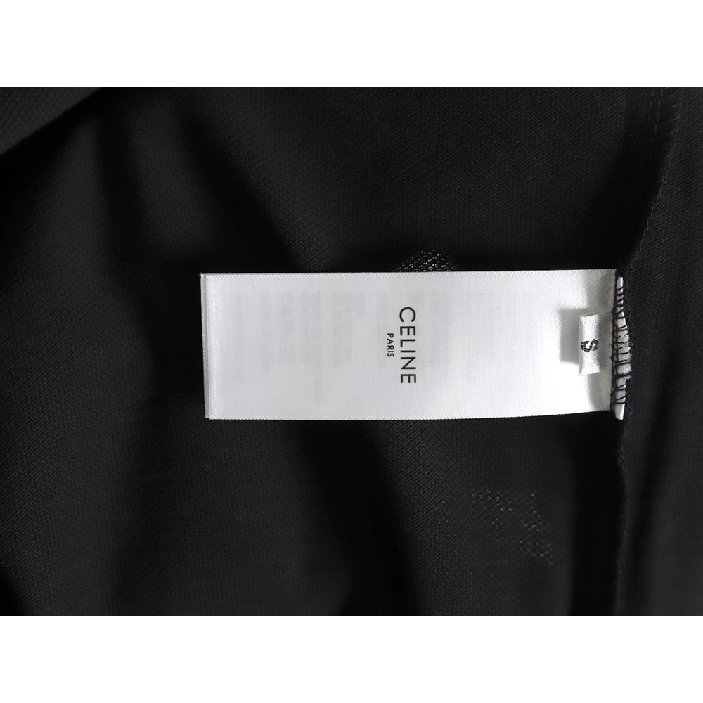 Celine classic embroidered small logo Polo short sleeve TSK1,Celine