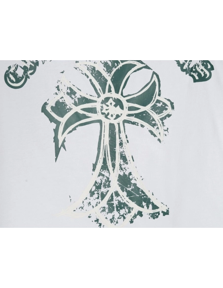 Chrome Hearts mottled cross Sanskrit print short sleeves,Chrome Hearts