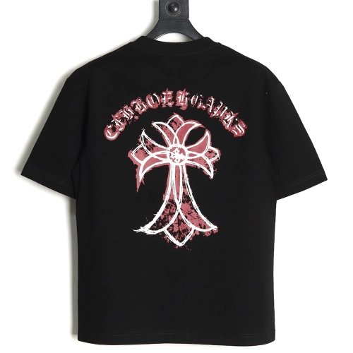 Chrome Hearts mottled cross Sanskrit print short sleeves TSK1,Chrome Hearts