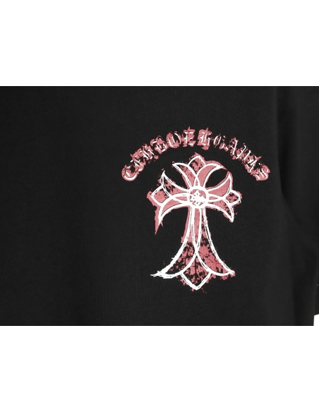 Chrome Hearts mottled cross Sanskrit print short sleeves TSK1,Chrome Hearts