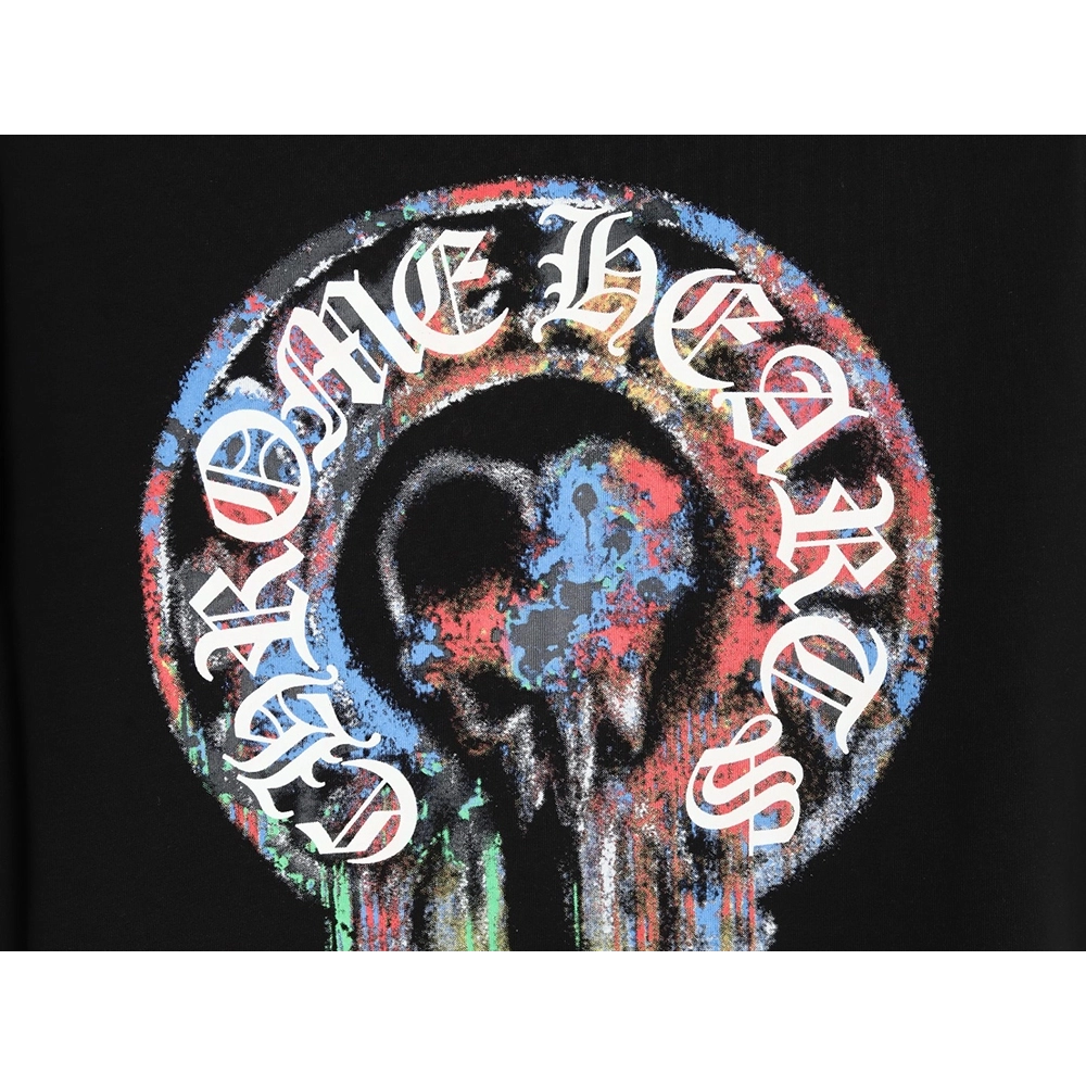 Chrome Hearts ink-dyed horseshoe print short sleeves TSK1,Chrome Hearts