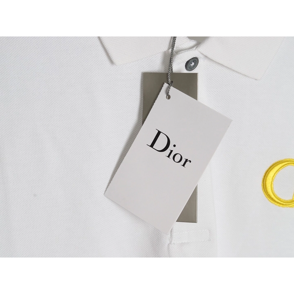 Dior embroidered CD letters Polo short sleeve,Dior