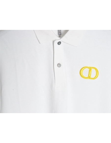 Dior embroidered CD letters Polo short sleeve,Dior