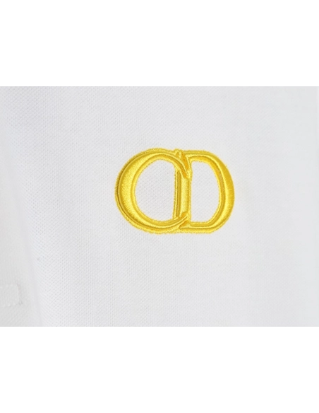 Dior embroidered CD letters Polo short sleeve,Dior
