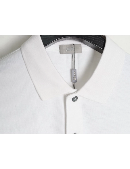 Dior embroidered CD letters Polo short sleeve,Dior