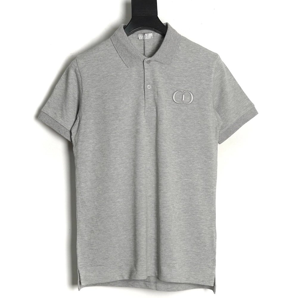 Dior embroidered CD letters Polo short sleeve TSK1,Dior