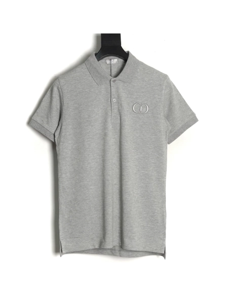 Dior embroidered CD letters Polo short sleeve TSK1,Dior