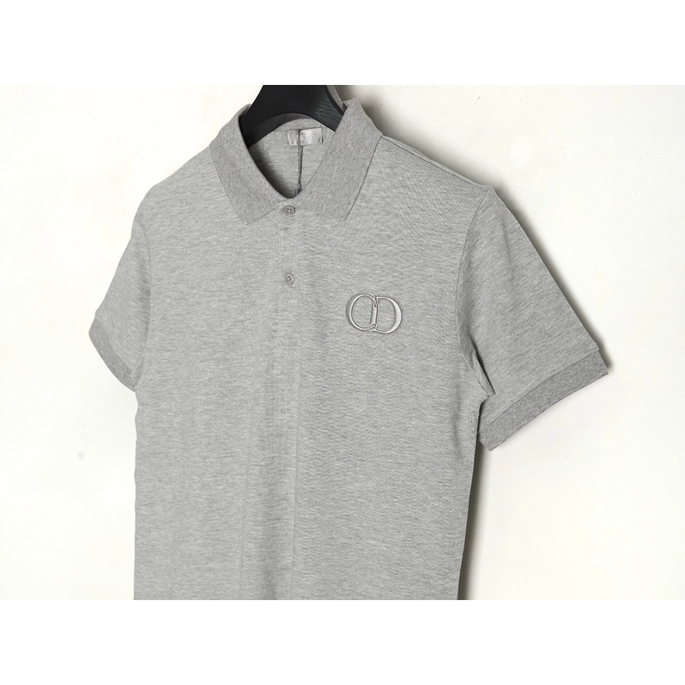 Dior embroidered CD letters Polo short sleeve TSK1,Dior