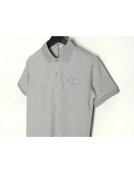Dior embroidered CD letters Polo short sleeve TSK1,Dior