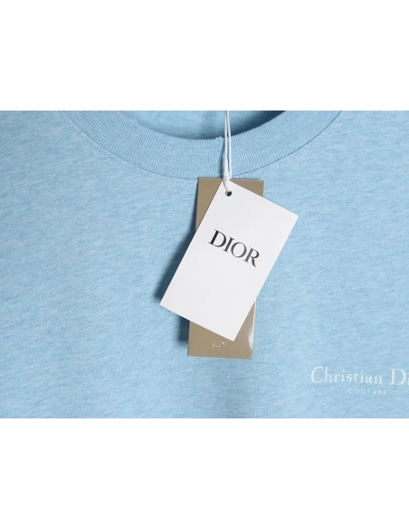 Dior washed distressed letter print short sleeves TSK1,Dior