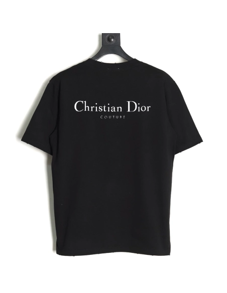 Dior washed distressed letter print short sleeves TSK2,Dior