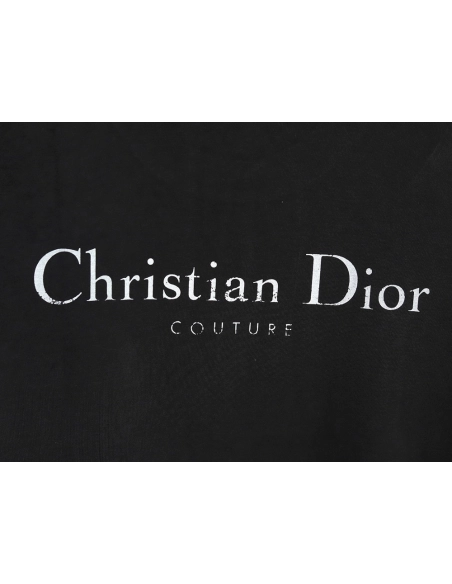Dior washed distressed letter print short sleeves TSK2,Dior