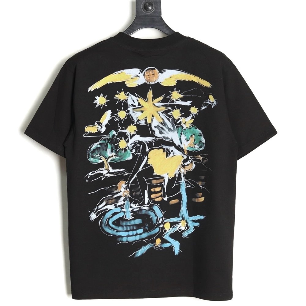 Givenchy star pattern print round neck short sleeve T-shirt TSK1,Givenchy