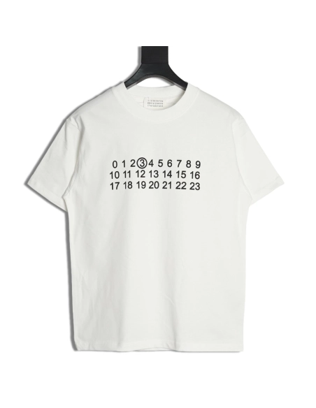 Maison Margiela alphanumeric print short-sleeved T-shirt,Maison Margiela