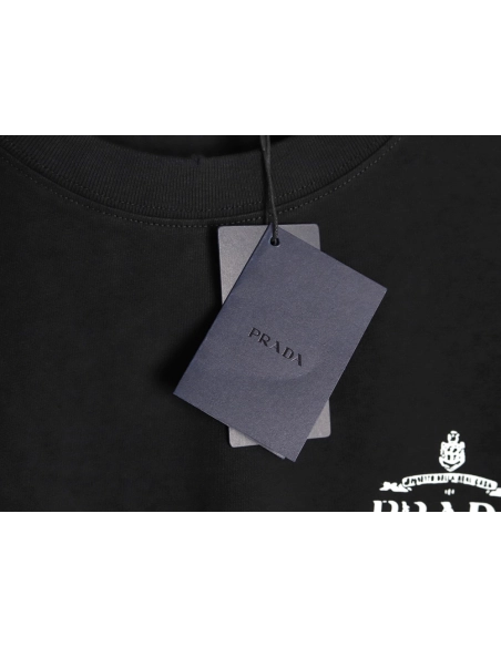 Prada chest lettering logo short sleeves tsk1,Prada