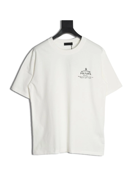 Prada chest lettering logo short sleeves,Prada