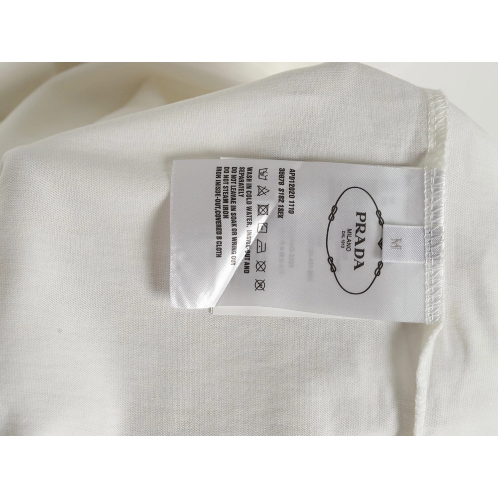 Prada chest lettering logo short sleeves,Prada