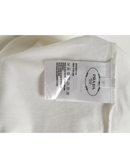 Prada chest lettering logo short sleeves,Prada