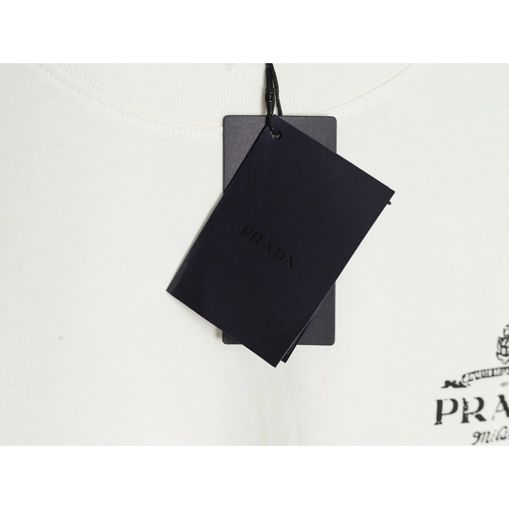 Prada chest lettering logo short sleeves,Prada