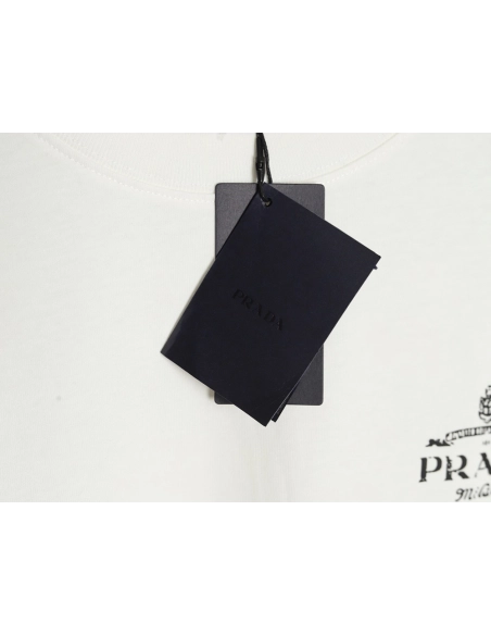 Prada chest lettering logo short sleeves,Prada