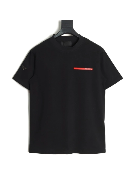 Prada classic red silicone trim short sleeves TSK1,Prada