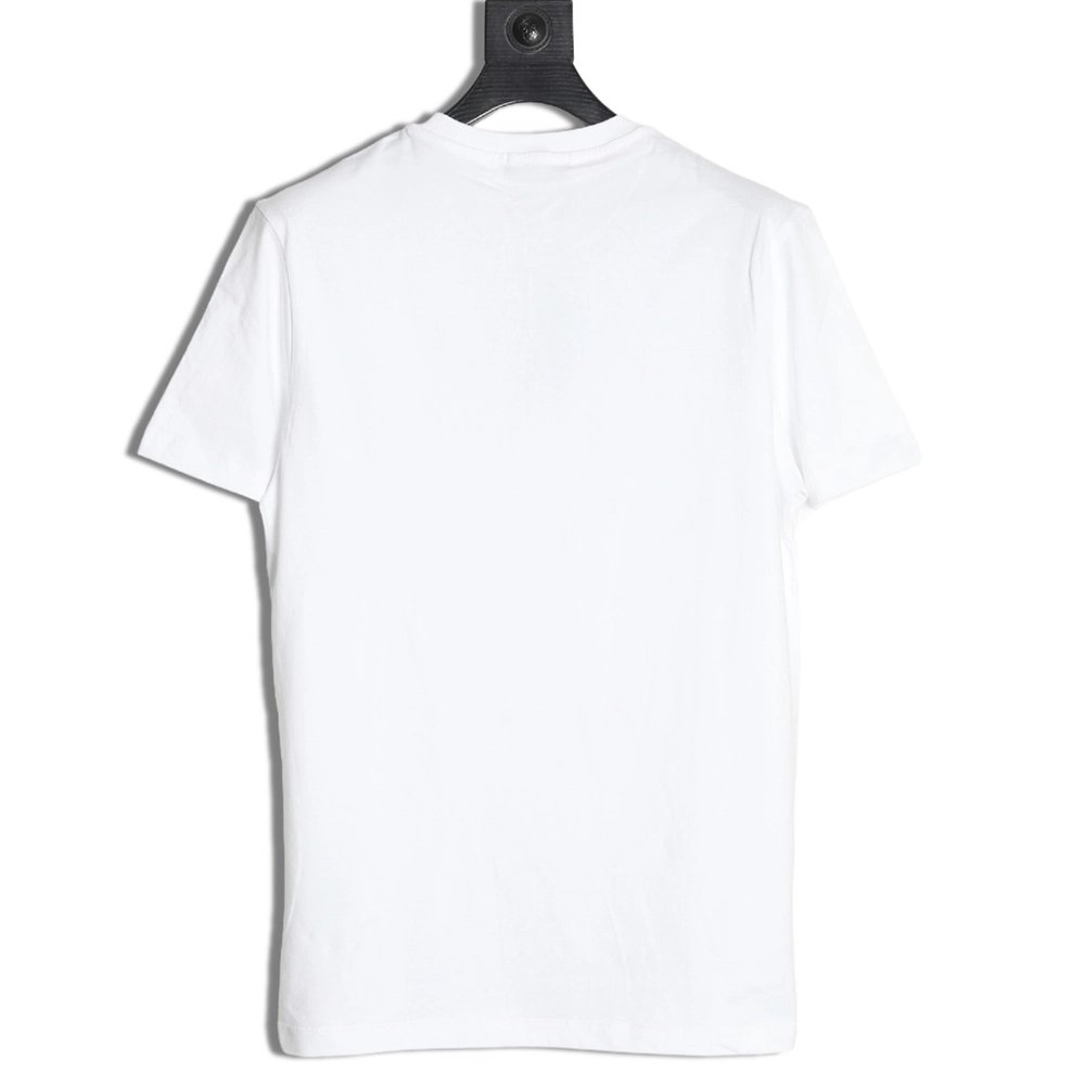 Versace Gold Logo Embroidered Short Sleeve T-Shirt,Versace