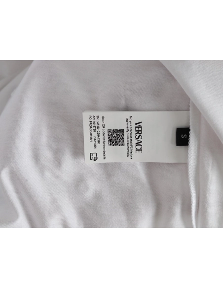 Versace Gold Logo Embroidered Short Sleeve T-Shirt,Versace