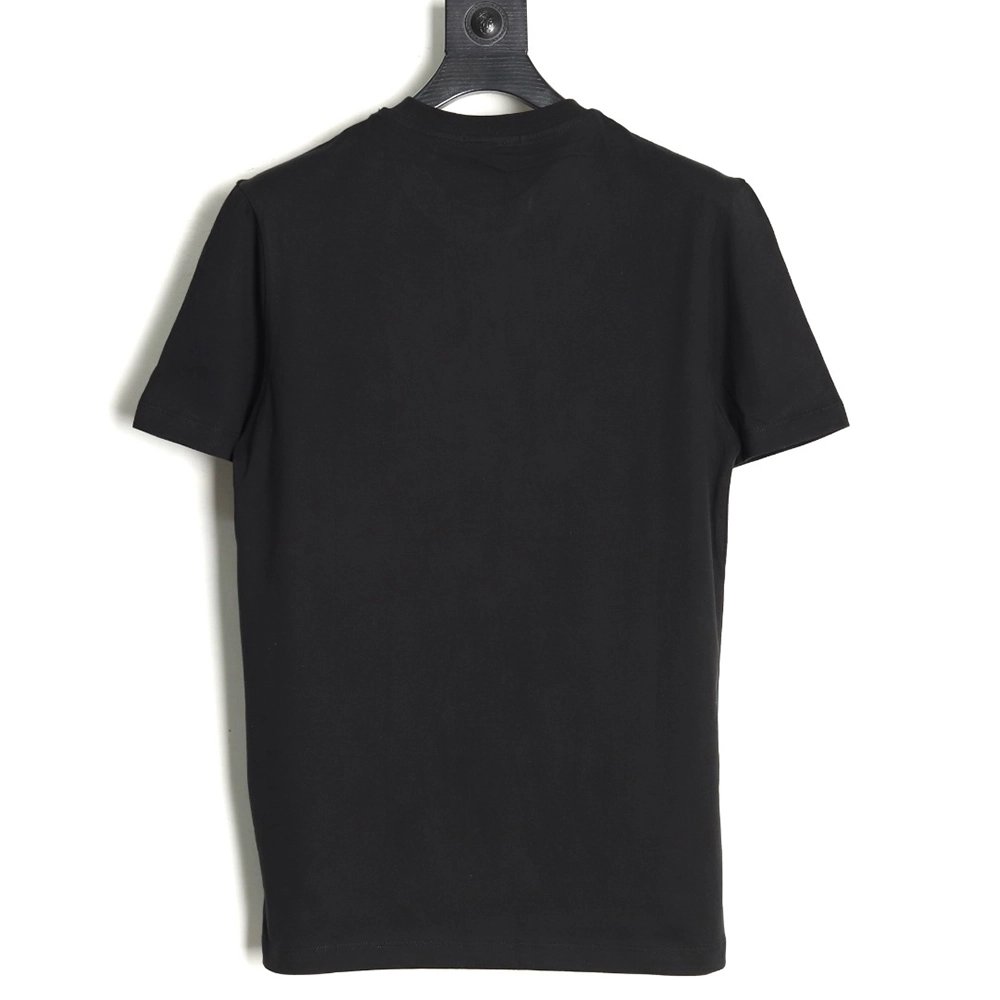 Versace Gold Logo Embroidered Short Sleeve T-Shirt tsk1,Versace