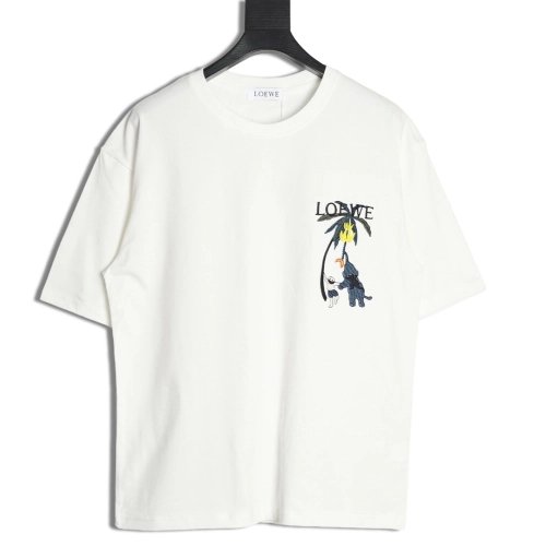 Loewe embroidered coconut tree short sleeve T-shirt,Loewe