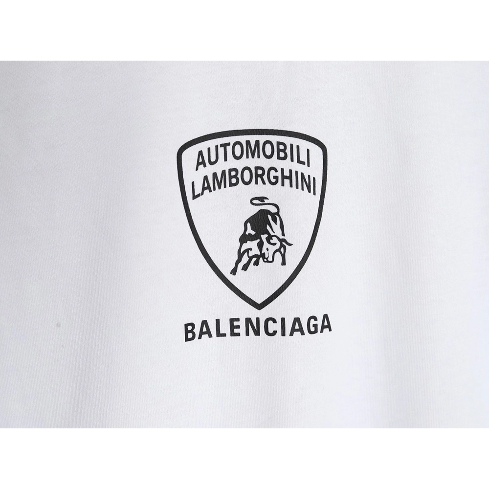 Balenciaga &amp; Lamborghini Joint Printed Short Sleeve T-Shirt,Balenciaga
