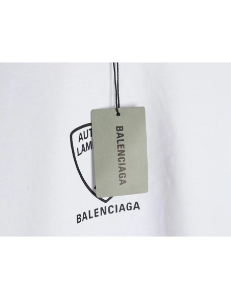 Balenciaga &amp; Lamborghini Joint Printed Short Sleeve T-Shirt,Balenciaga