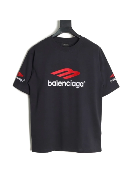 Balenciaga 3M embroidered letters washed short sleeves TSK1,Balenciaga