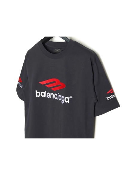 Balenciaga 3M embroidered letters washed short sleeves TSK1,Balenciaga