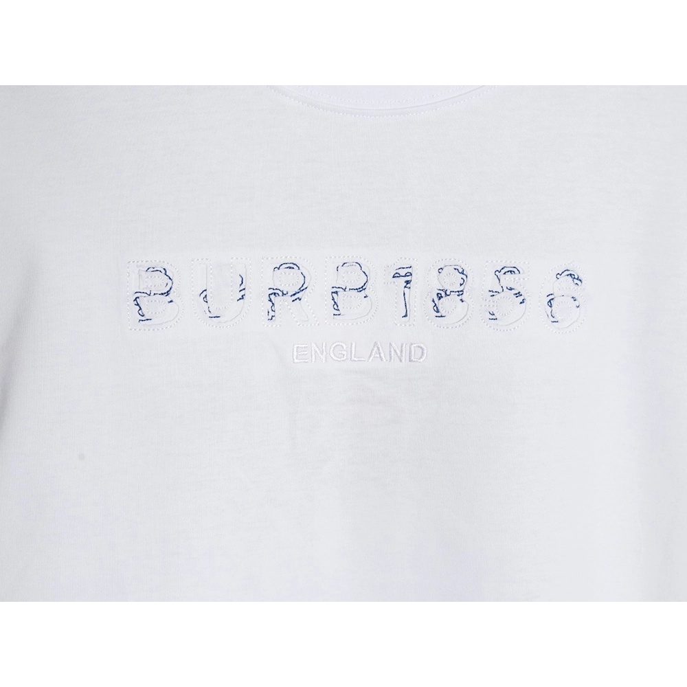 Burberry Back Hollow Out Applique War Horse Short Sleeve T-Shirt,Burberry