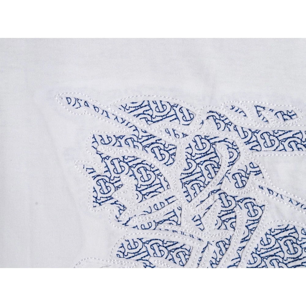 Burberry Back Hollow Out Applique War Horse Short Sleeve T-Shirt,Burberry