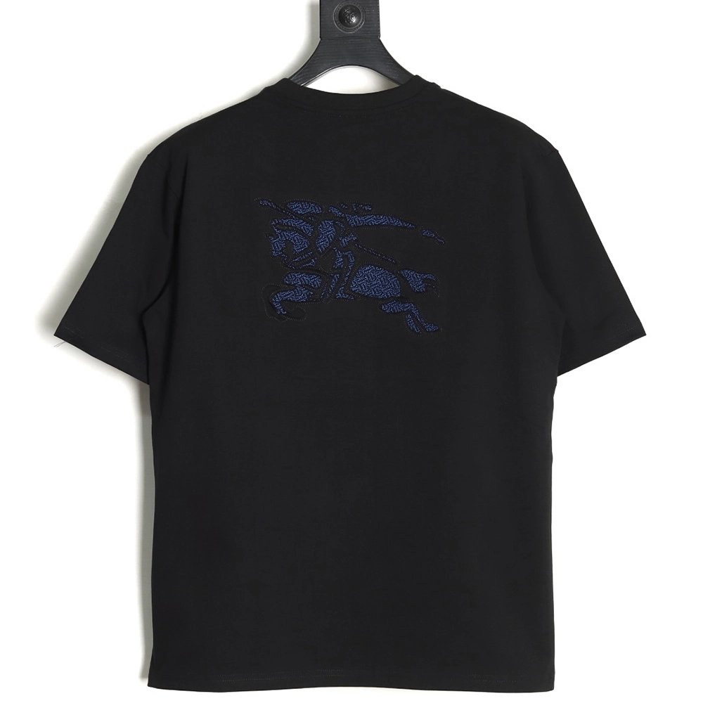 Burberry Back Hollow Out Applique War Horse Short Sleeve T-Shirt TSK1,Burberry