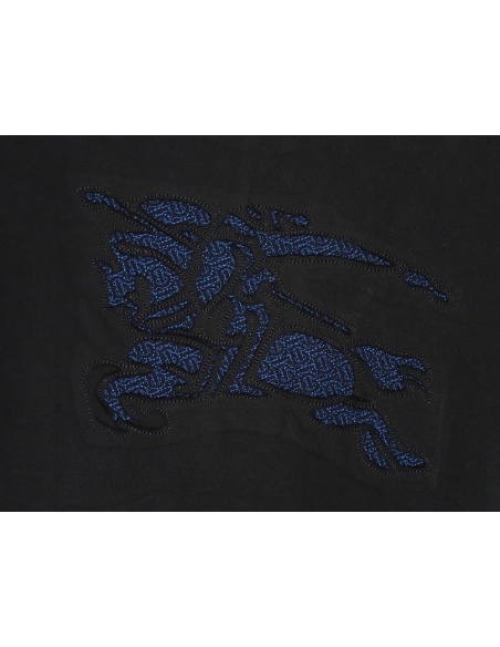 Burberry Back Hollow Out Applique War Horse Short Sleeve T-Shirt TSK1,Burberry