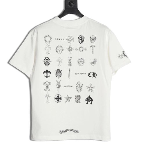 Chrome Hearts Multi-element Pocket Sanskrit Letters Short Sleeve T-shirt,Chrome Hearts
